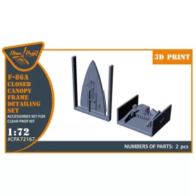   Clear Prop Accessories 1:72 F-86A Closed canopy frame detailing set for CP kits
