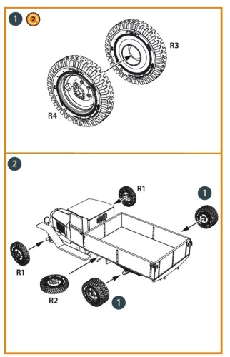 Clear Prop Accessories 1:72 ZiS-5V wheel set