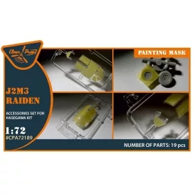   Clear Prop Accessories 1:72 J2M3 Raiden painting mask for Hasegawa kits