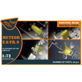  Clear Prop Accessories 1:72 Meteor F.8/FR.9 double-sided painting mask for Airfix kit