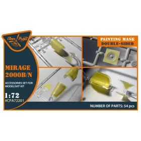   Clear Prop Accessories 1:72 Mirage 2000B/N double-sided painting mask for Modelsvit kit