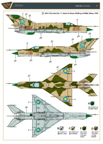 Clear Prop Accessories 1:72 MiG-21 in Ukrainian Service