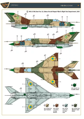 Clear Prop Accessories 1:72 MiG-21 in Ukrainian Service
