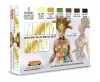 Lifecolor NMM – Non Metallic Metal – Set 1 GOLD 6 x 22 ml