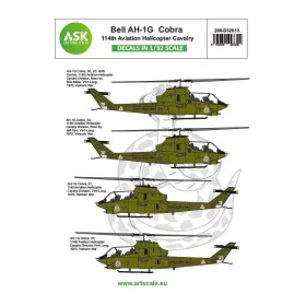   ASK decal 1:32 Bell AH-1G Cobra 11th Aviation Helicopter Cavalry part 3