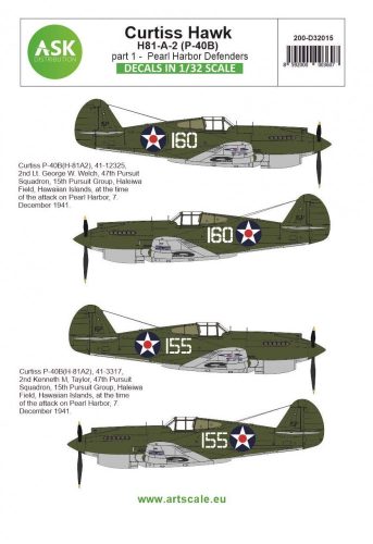 ASK decal 1:32 Curtiss H81-A-2 part 1 - Pearl Harbor Defenders
