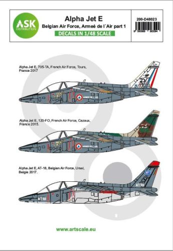 ASK decal 1:48 Alpha Jet E Belgian AF and Armeé de l'Air