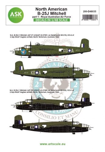 ASK decal 1:48 B-25J Mitchell part 1 - Royal Australian Air Force