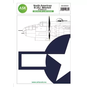 ASK decal 1:48 N.A. B-25J Mitchell stencils