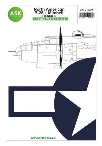 ASK decal 1:48 N.A. B-25J Mitchell stencils