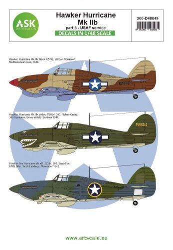 ASK decal 1:48 Hawker Hurricane Mk.IIB part 5 - USAAF service
