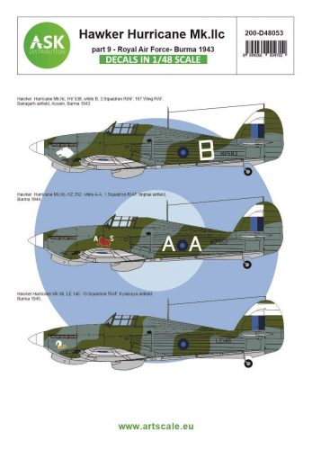ASK decal 1:48 Hawker Hurricane Mk.IIc part 9 - Royal Air Force Burma