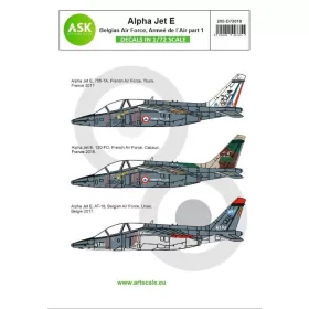   ASK decal 1:72 Alpha Jet E Belgian AF, Armeé de l'Air part 1