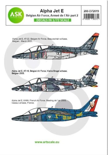 ASK decal 1:72 Alpha Jet E Belgian Air Force and Armeé de l'Air part 2