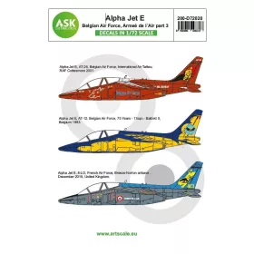   ASK decal 1:72 Alpha Jet E Belgian Air Force and Armeé de l'Air part 3