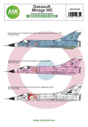 ASK decal 1:72 Mirage IIIC French Air Force part 2