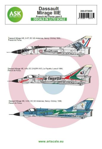 ASK decal 1:72 Mirage IIIE French Air Force part 5