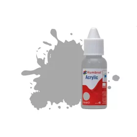   Humbrol HUMBROL ACRYLIC DROPPER BOTTLE 14ML No.129 US Gull Grey Satin