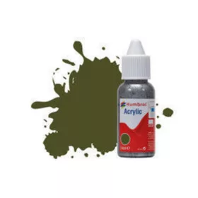   Humbrol HUMBROL ACRYLIC DROPPER BOTTLE 14ML No 155 Matt Olive Drab - Matt