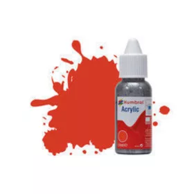   Humbrol HUMBROL ACRYLIC DROPPER BOTTLE 14ML No 174 Signal Red - Satin