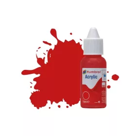  Humbrol HUMBROL ACRYLIC DROPPER BOTTLE 14ML No 220 Italian Red Gloss