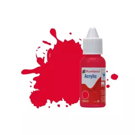   Humbrol HUMBROL ACRYLIC DROPPER BOTTLE 14ML No.238 Red Arrow Gloss