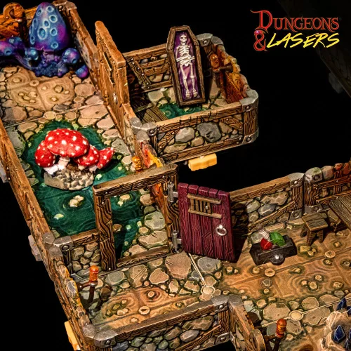 Archon Studio Dungeons & Lasers Dwarven Mine Half-Height Walls