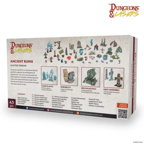 Archon Studio Dungeons & Lasers Expansion Set: ANCIENT RUINS SCATTER TERRAIN