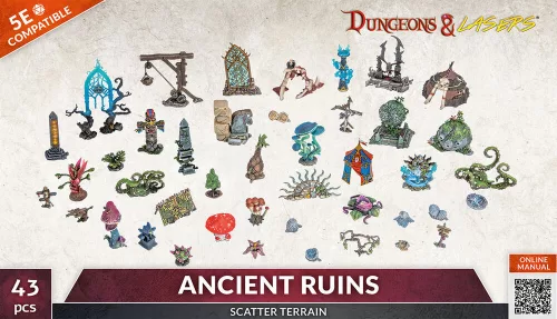 Archon Studio Dungeons & Lasers Expansion Set: ANCIENT RUINS SCATTER TERRAIN