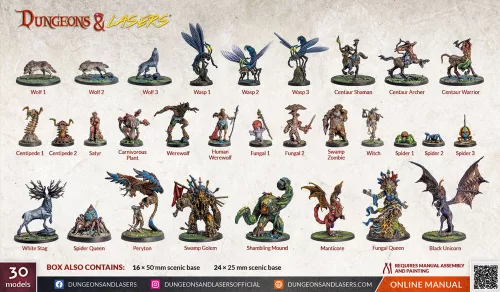 Archon Studio Dungeons & Lasers Miniatures: WOODLAND DWELLERS
