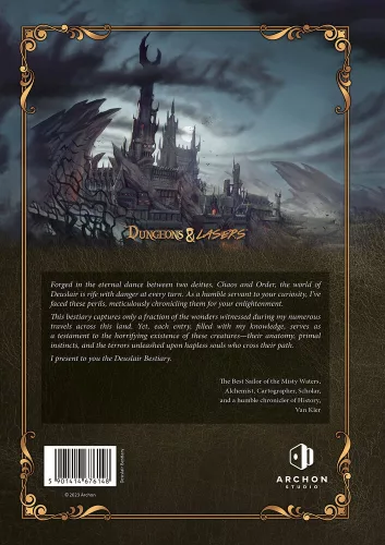 Archon Studio Dungeons & Lasers THE WORLD OF DEUSLAIR: BESTIARY BOOK (hardcover)
