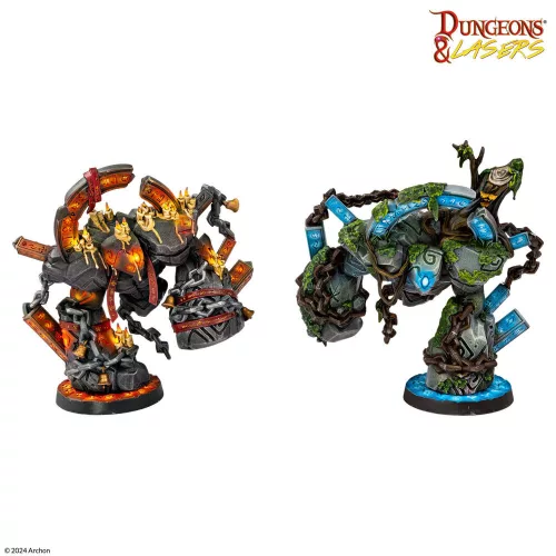 Archon Studio Dungeons & Lasers Miniatures: RUNIC GOLEMS