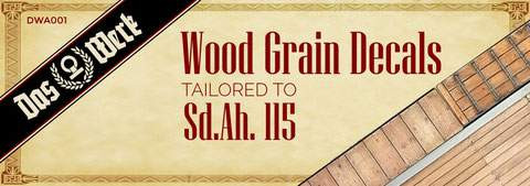 Das Werk 1:35 Wood Grain Decals for Sd.Ah.115 - DW35003