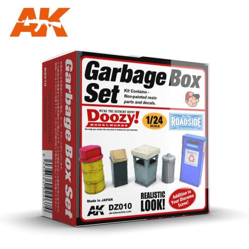 AK-Interactive - 1:24 Garbage box set (szemetes kukák)