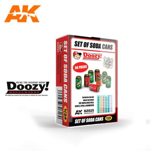 AK Interactive Doozy 1:24 Set of Soda Cans