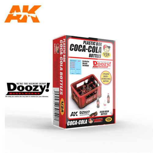 AK Interactive Doozy 1:24 1940-1980's PLASTIC BOX COCA-COLA BOTTLES