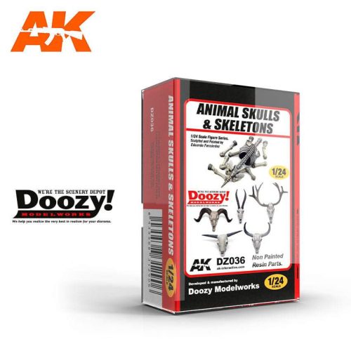 AK Interactive Doozy 1:24 Animal skulls & skeletons