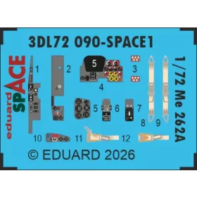 Eduard 1:72 Me 262A SPACE 1/72 for Arma Hobby