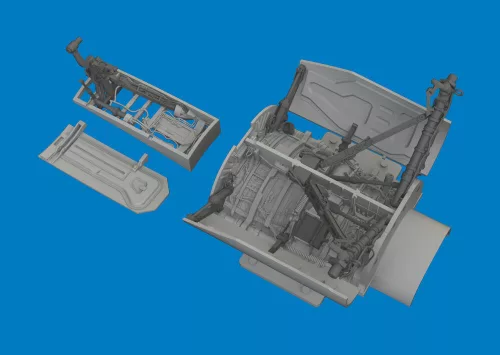 Eduard 1:48 F-16C wheel bays & legs standard PRINT for Tamiya