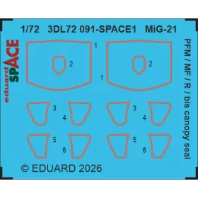 Eduard 1:72 MiG-21R LööKplus for Eduard