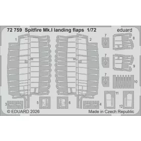 Eduard 1:72 Spitfire Mk.I landing flaps for Eduard