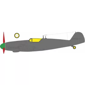 Eduard 1:48 Bf 109G-6 late Erla canopy Tface for Tamiya