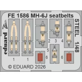 Eduard 1:48 MH-6J seatbelts STEEL for ICM