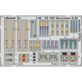 Eduard 1:48 Buccaneer S.2D seatbelts STEEL for Trumpeter