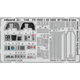   Eduard 1:48 Bf 109G-6 late (rocket launcher equipped) for Tamiya