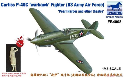 Bronco Model 1:48 Curtiss P-40C'Warhawk'Fighter (US Army Air Force)