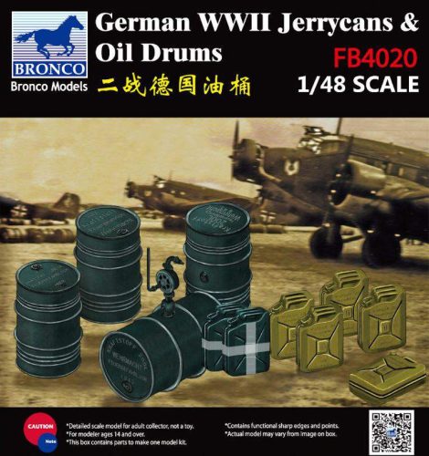 Bronco 1:48 WWII German Jerry Can & Fuel Drum