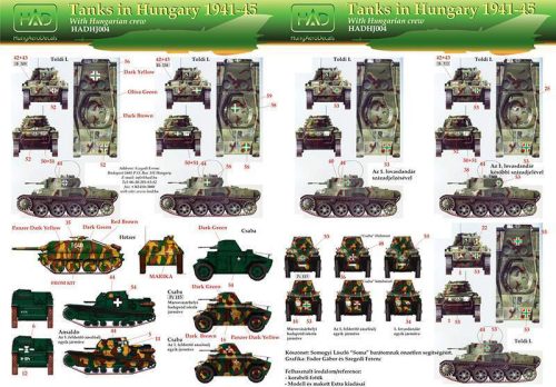 HADModels 1:35 Hungarian ww II part II. Toldi I. Csaba, Ansaldo, Hetzer...