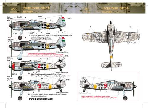 HADModels - 1:48 FW-190 F-8 ” Magyarország, 1944-45 tele” 