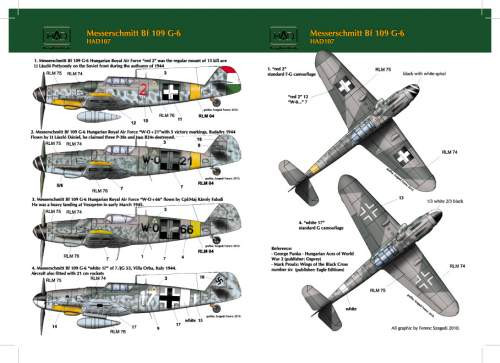 HADModels - 1:48 Me Bf 109 G-6 (3 Hungarian; 1 Luftwaffe)